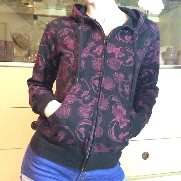 SOLD Disney Soft Zip Up Hoodie Mickey Mouse - Picture 3 of 8